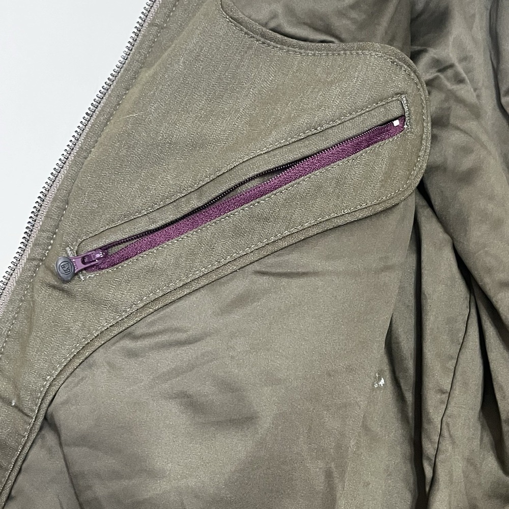 Women's Merrell Quilted Padded Olive Green Jacket Coat Size Small Outdoor Winter - Picture 7 of 10